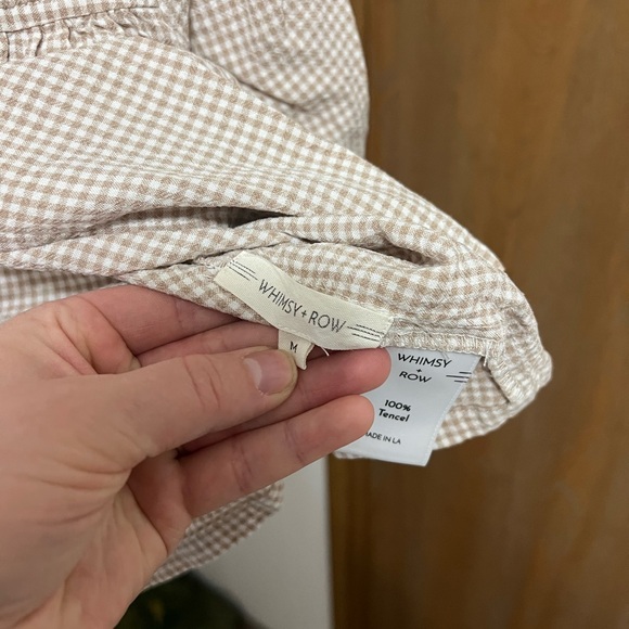 Whimsy + Row Green Gingham Blouse - Picture 6 of 6